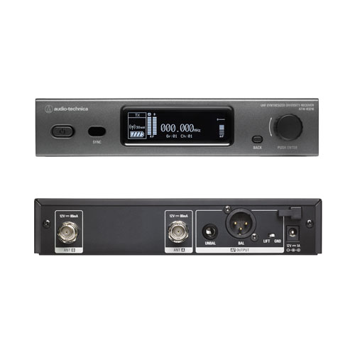 鐵三角 3000 Series UHF頻段 捷變頻分集式無線系統-主機圖